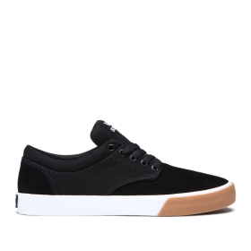 Zapatillas Skate Supra CHINO Hombre Negras/Blancas (MX-25321)